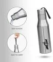Mlton Super 1000 Stainless Steel Water Bottle 1 ltr | Leak Proof Lightweight Rust Free | Office School Gym Travel image 2