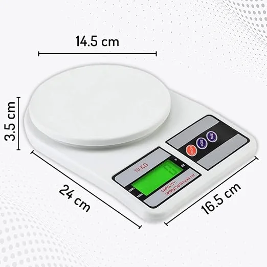 Atom 10 kg Digital Kitchen Scale | 1 g Precision LCD Tare | Home Baking & Diet image 2
