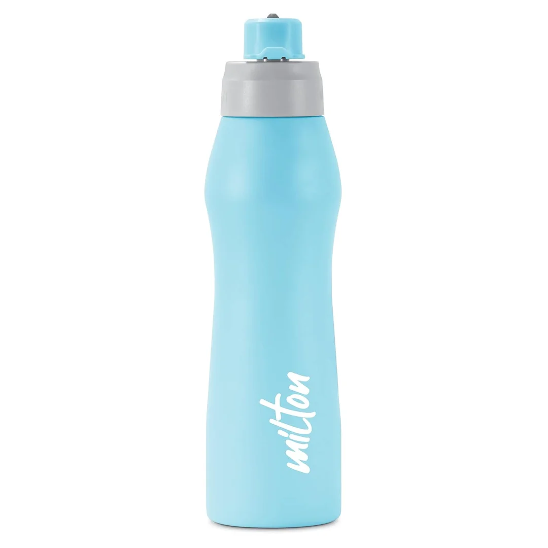 Milton Active 1000 Stainless Steel Water Bottle 885ml Sky Blue | Spout Mouth, Leak Proof, ISI Certified, Rust Proof Bottle for School, Office, Gym image 1