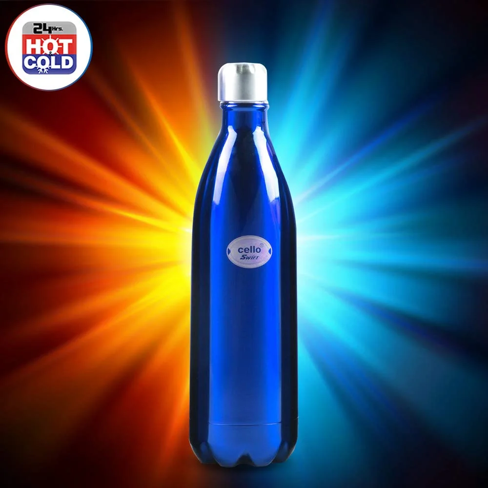 Cello Swift Stainless Steel Flask | 350ml Blue | Hot and Cold Insulated Bottle for Office, Travel, Kids, School | Leak Proof, Durable Design image 4