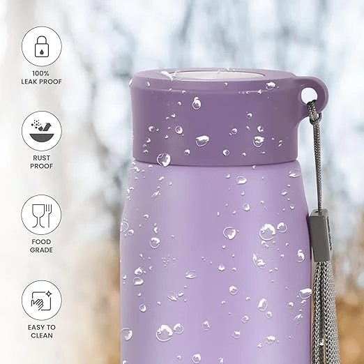 Milton Handy 850 Stainless Steel Sipper Bottle 780ml Purple | Leak Proof, ISI Certified, Rust Proof Water Bottle for School, Office, Gym image 2