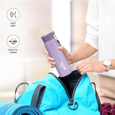 Milton Handy 850 Stainless Steel Sipper Bottle 780ml Purple | Leak Proof, ISI Certified, Rust Proof Water Bottle for School, Office, Gym thumbnail 2