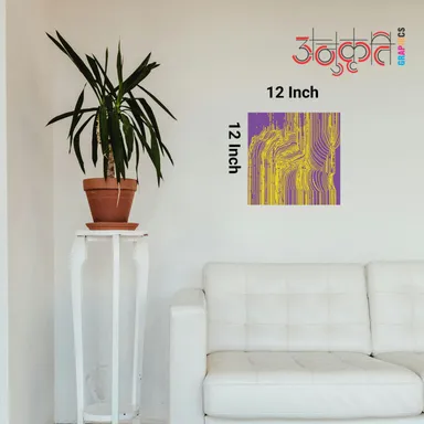 Mirage Cube 12×12 cube art print, eco‑ink geometric décor thumbnail 1