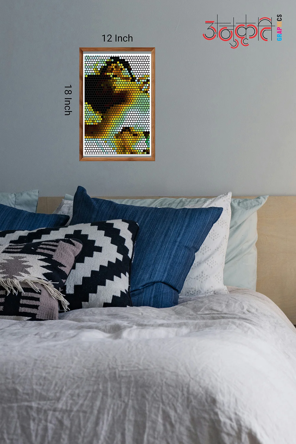 Moonlit Mirage 18×12 moonlit art print, eco‑ink celestial décor image 3