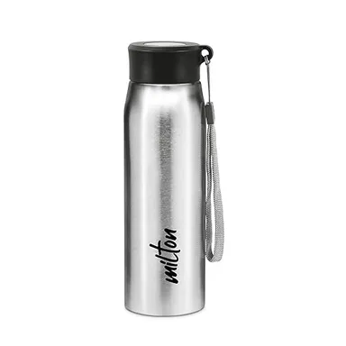 Milton Handy 850 Stainless Steel Leak Proof Water Bottle | 780 ml | Easy Grip | Fitness Travel | Silver| Portable thumbnail 0
