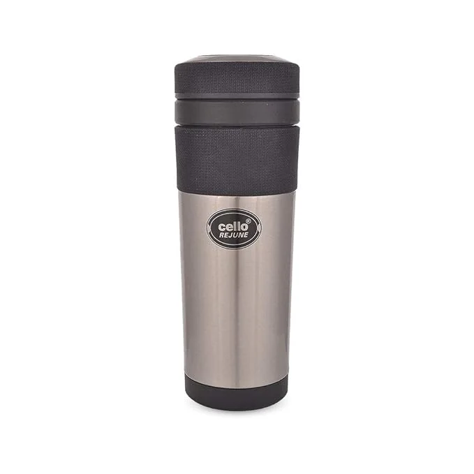 cello detachable infuser flask 360 ml | vacuum insulated stainless steel tea bottle image 1