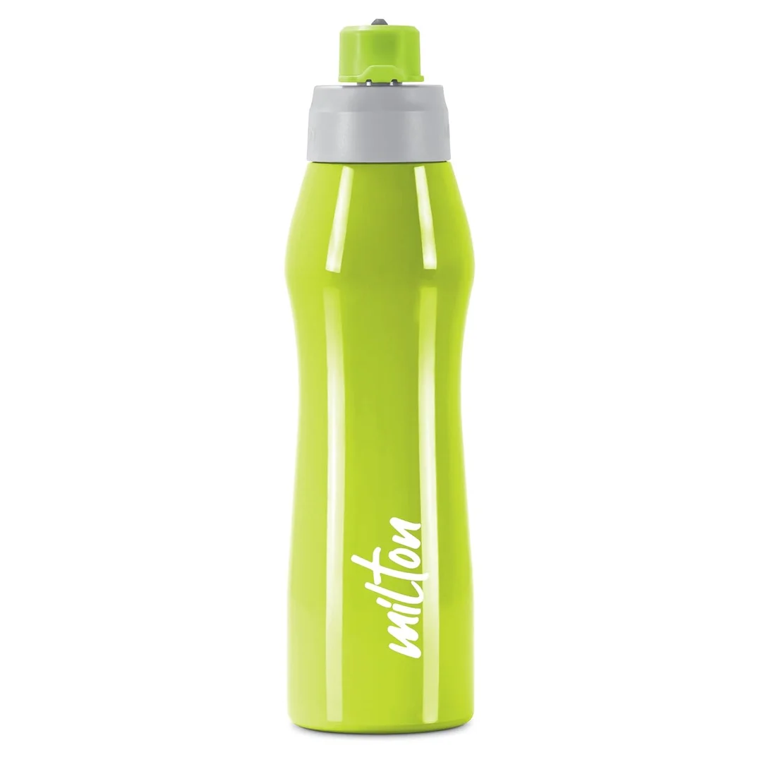 Milton Active 1000 Stainless Steel Water Bottle 885ml Green | Spout Mouth, Leak Proof, ISI Certified, Rust Proof Bottle for School, Office, Gym image 1