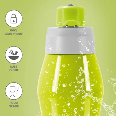 Milton Active 1000 Stainless Steel Water Bottle 885ml Green | Spout Mouth, Leak Proof, ISI Certified, Rust Proof Bottle for School, Office, Gym thumbnail 2