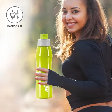Milton Active 1000 Stainless Steel Water Bottle 885ml Green | Spout Mouth, Leak Proof, ISI Certified, Rust Proof Bottle for School, Office, Gym thumbnail 3