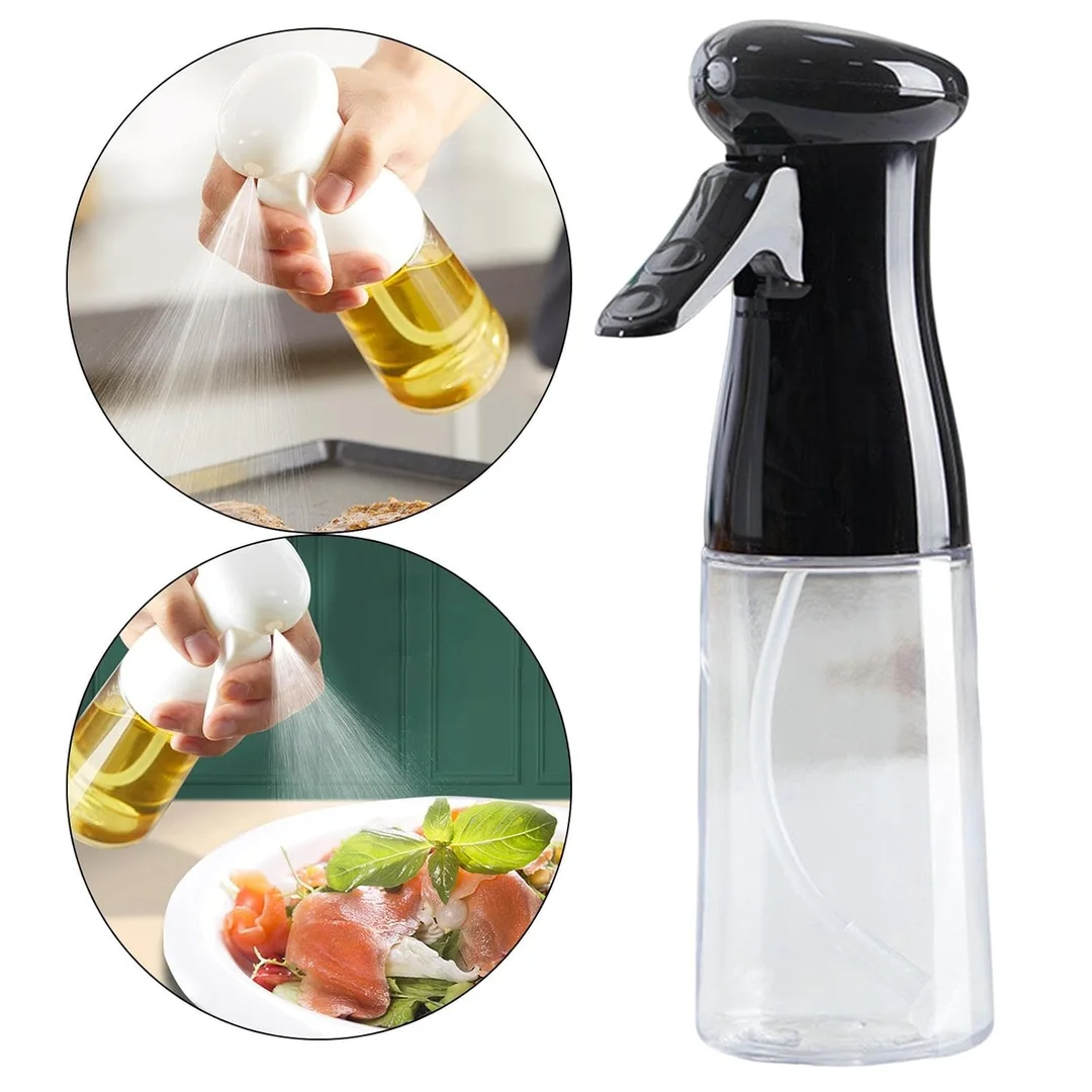 CALANDIS Leakproof Oil Spray Bottle 300ml Black Glass Refillable Cooking BBQ Picnic Cooking Frying Air Fryer Kitchen Tool image 2