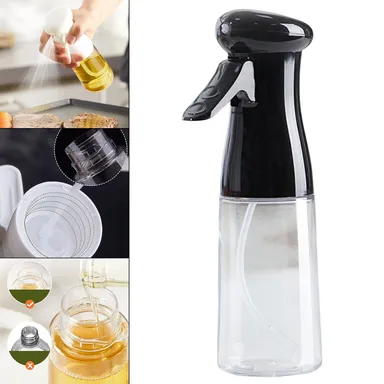CALANDIS Leakproof Oil Spray Bottle 300ml Black Glass Refillable Cooking BBQ Picnic Cooking Frying Air Fryer Kitchen Tool thumbnail 2