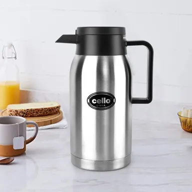 Cello Stainless Steel Flask 350 ml | Vacuum Insulated, Copper‑lined, Leakproof Travel Flask thumbnail 1
