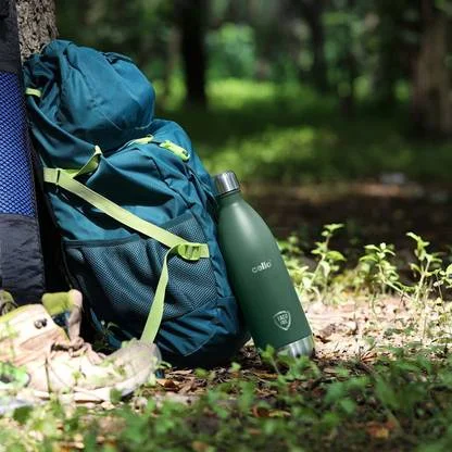 Cello Swift Thermosteel Water Bottle 500ml, Green | Hot & Cold 24 Hours | Scratch Resistant, Leakproof, Rust Proof | Ideal for Office, Gym, Travel, Hiking, Trekking | Stainless Steel Flask image 2