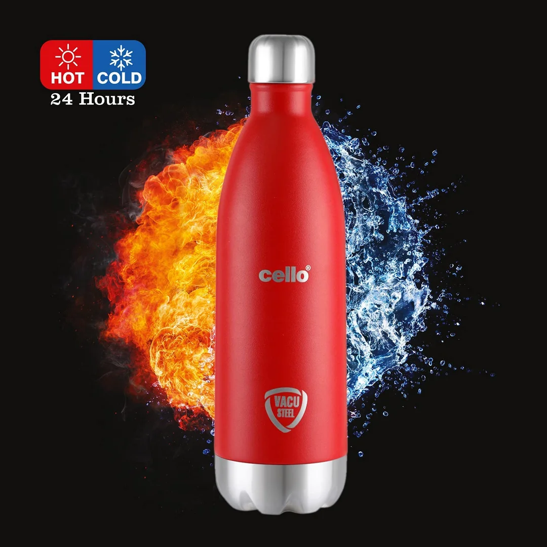 Pinky Store Cellow Duro Tuff 750 ml | Red Double Wall Stainless Steel Bottle | Leak‑Proof, Scratch‑Resistant image 4