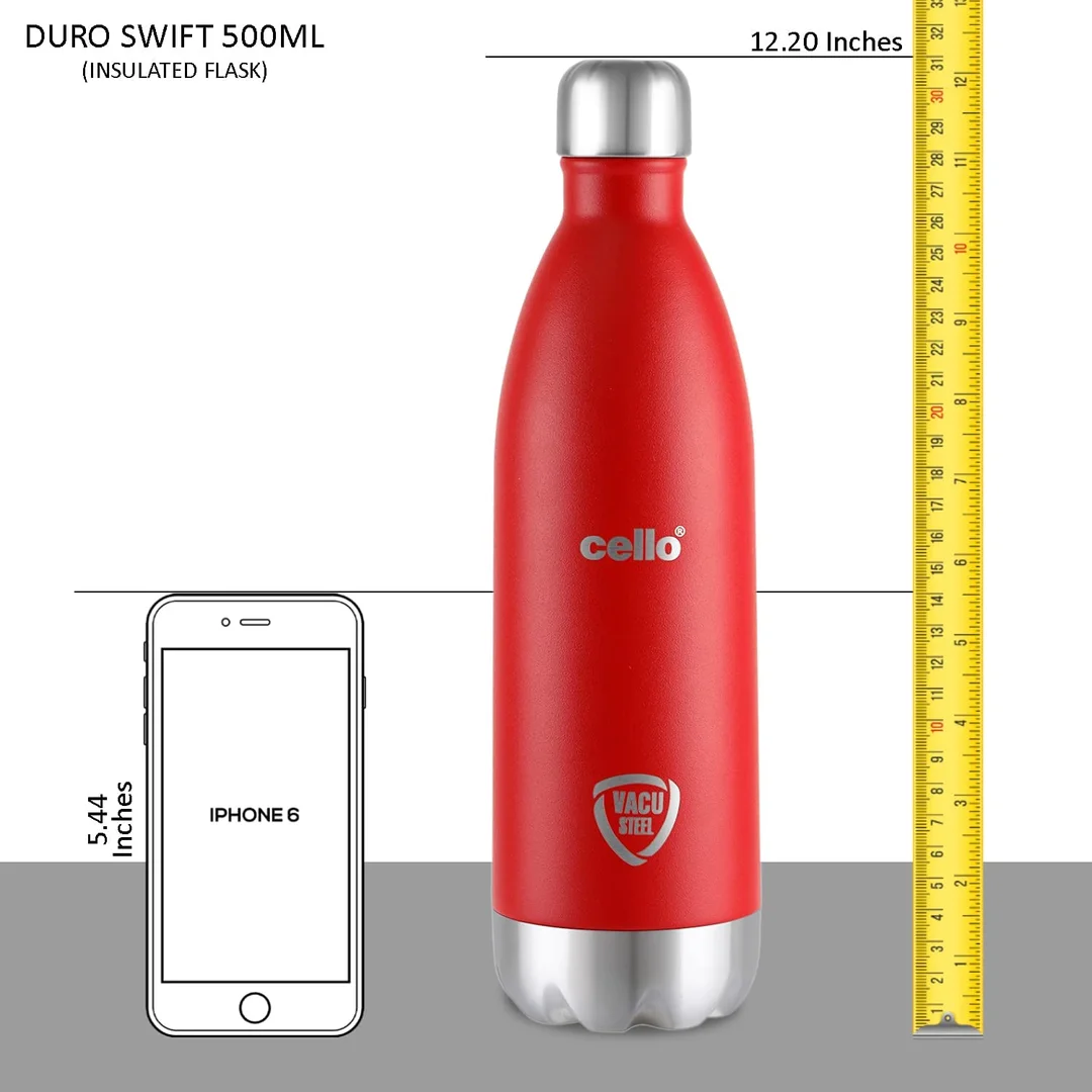 Pinky Store Cellow Duro Tuff 750 ml | Red Double Wall Stainless Steel Bottle | Leak‑Proof, Scratch‑Resistant image 5