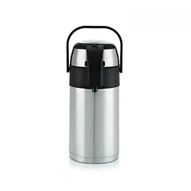 CELLO Stainless Steel Vacuum Insulated Water Dispenser 2 L | Double Wall Leak-Proof Push-Button Beverage Server for Office & Events thumbnail 0