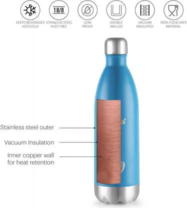 Pinky Store Cellow Duro Tuff 750 ml | Red Double Wall Stainless Steel Bottle | Leak‑Proof, Scratch‑Resistant image 3