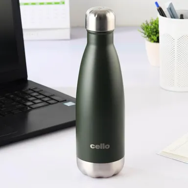 Pinky Store Cellow Duro Tuff 750 ml | Red Double Wall Stainless Steel Bottle | Leak‑Proof, Scratch‑Resistant thumbnail 1