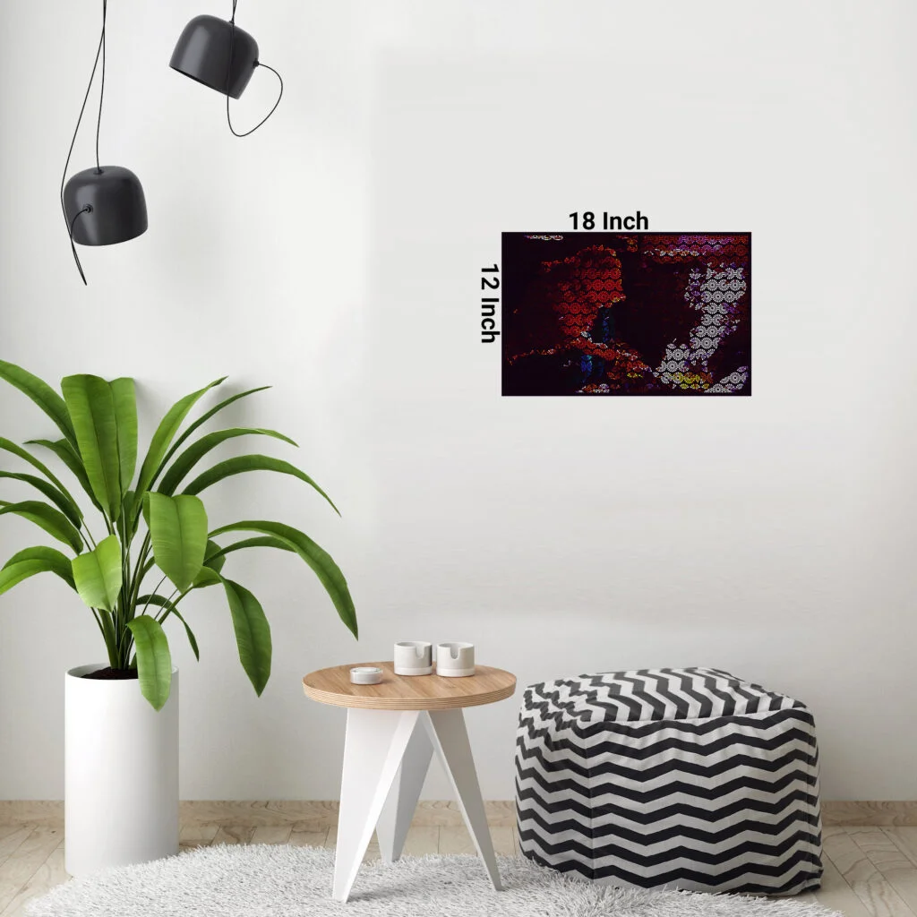 Ilu | art therapy wall art print premium 300 gsm 18x12 meditation decor, eco‑friendly inks image 4