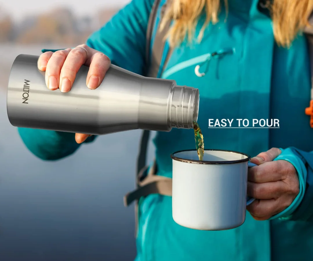 MILTON Super 500 Water Bottle | Stainless Steel 475 ml| Leak Proof| Rust Proof| Slim Design | School| Office| Gym| Travel | ISI Certified image 5