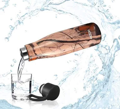 Milton Mirage 1000 | 891 ml Thermosteel Insulated Water Bottle | 24 Hr Hot Cold| Leak Proof| ISI Certified | Brown | Office Gym Travel thumbnail 2