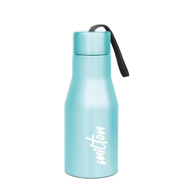 Milton super 500 Stainless Steel Water Bottle 475 ml | Leak Proof blue School Gym  thumbnail 0
