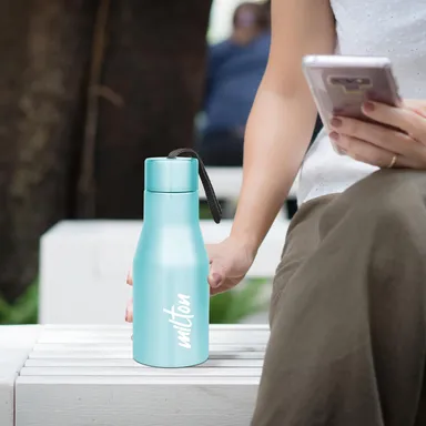 Milton super 500 Stainless Steel Water Bottle 475 ml | Leak Proof blue School Gym  thumbnail 2