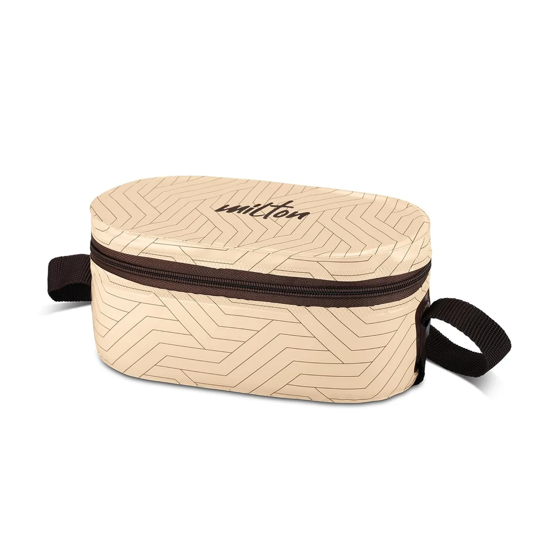 Milton Stainless Steel Executive Lunch Insulated Tiffin 3‑Piece Set 2x280ml + 450ml Leakproof Microwave Safe Office Lunch Box India Buy Online Best Price image 1