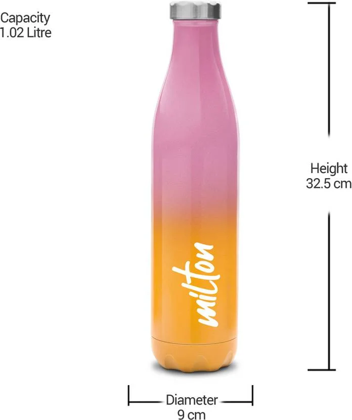 Milton Prudent 1100 Thermosteel Flask 1 | Vacuum Insulated Hot & Cold | Leak‑Proof | Double‑Wall Steel | Pink Orange image 4