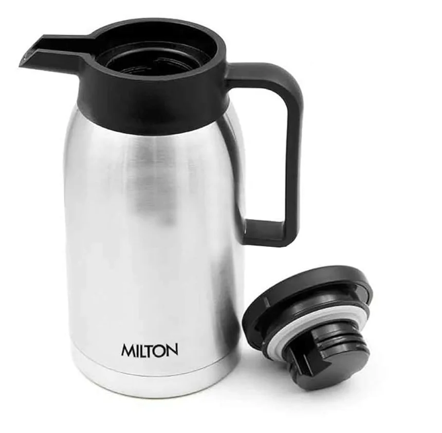 Milton Omega 500ml Stainless Steel Vacuum Insulated Flask | Hot & Cold Coffee Tea Carafe Leak-Proof Silver for Travel Office Daily Use image 4