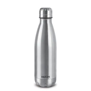 Milton Thermosteel Vacuum Insulated Water Bottle 350 ml |Leak Proof,|Hot ,Cold| School  Office,|Silver thumbnail 0