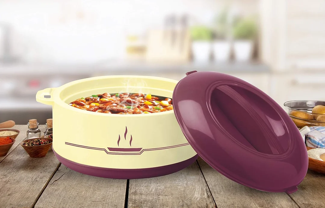 Milton Buffet 2000 ml Inner Steel PU Insulated Serving Casserole with Lid for Hot & Cold Food Storage Daily Kitchen Use image 3