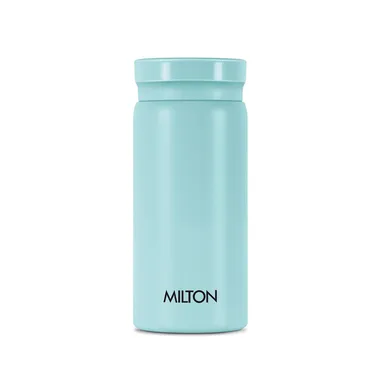 Milton Minimate 200 | 190 ml Thermosteel Insulated Water Bottle | Leak Proof| 24 Hr Hot & Cold | Office, Gym, School | Blue thumbnail 0