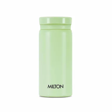 Milton Minimate 200 | 190 ml Thermosteel Insulated Water Bottle | Leak Proof| Office Gym School | Light Green thumbnail 0