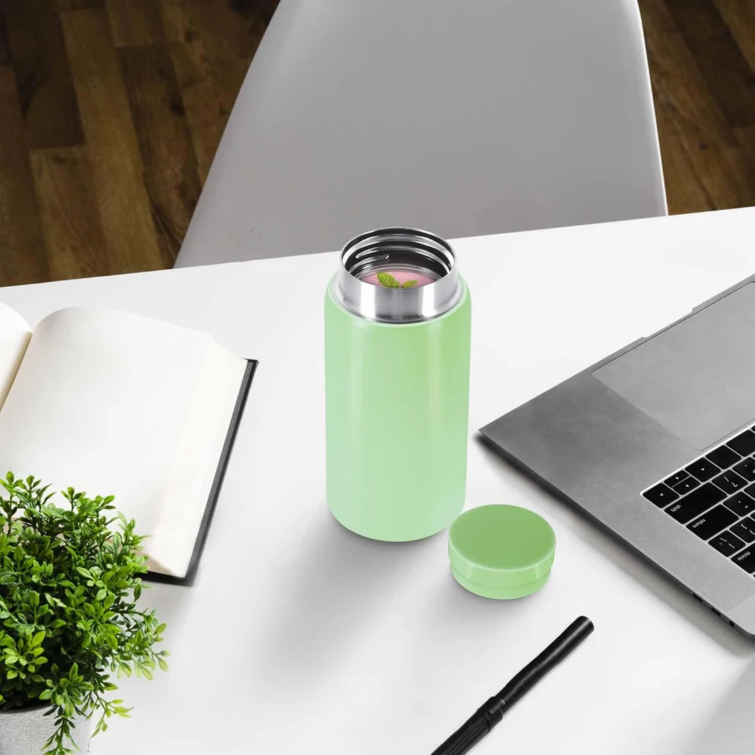 Milton Minimate 200 | 190 ml Thermosteel Insulated Water Bottle | Leak Proof| Office Gym School | Light Green image 4