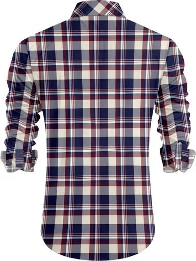 Men Slim Fit Multicolor Checkered Casual Shirt | Cotton Blend | Full Sleeve | Buy Checkered Shirt thumbnail 1