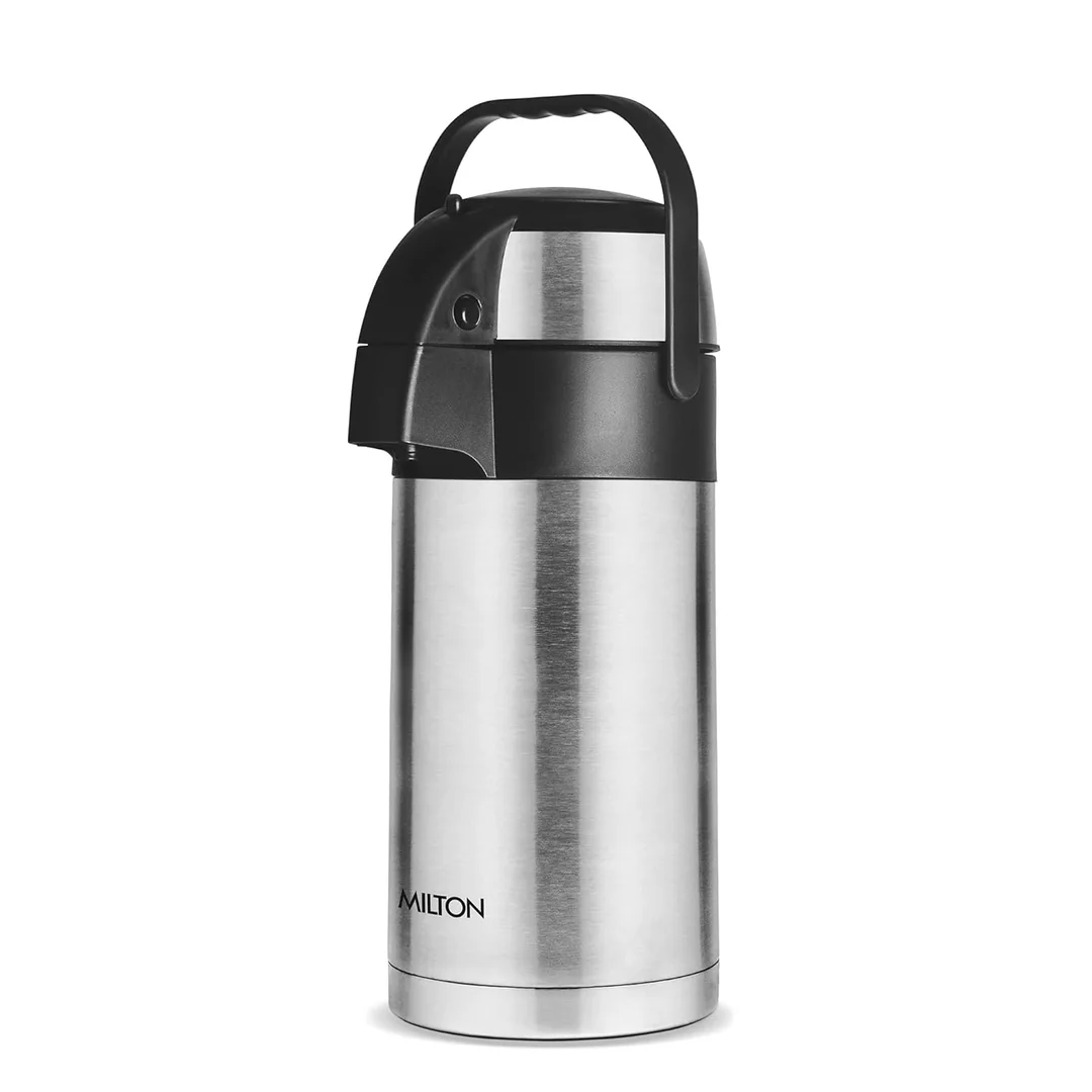 Milton Beverage Dispenser 2500 ml| Thermosteel Vacuum Flask |24 h Hot & Cold Leak Proof Party Office Refillable image 1