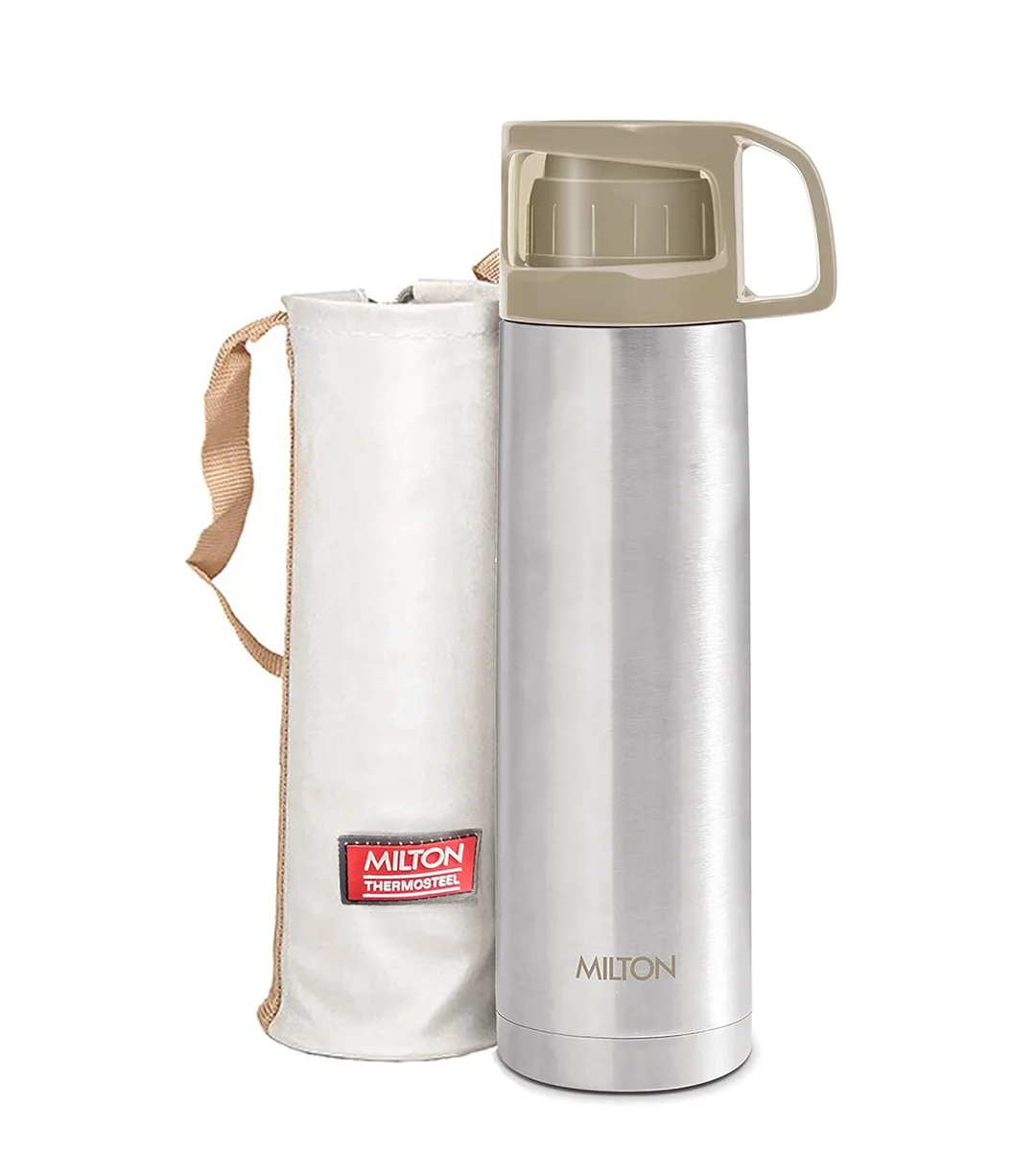 Milton Glassy Thermosteel Flask 1L | Vacuum Insulated, Leak Proof | Hot & Cold 24 Hr | Travel, Office, School Use image 3