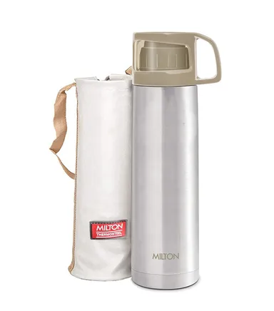 Milton Glassy Thermosteel Flask 1L | Vacuum Insulated, Leak Proof | Hot & Cold 24 Hr | Travel, Office, School Use  thumbnail 2