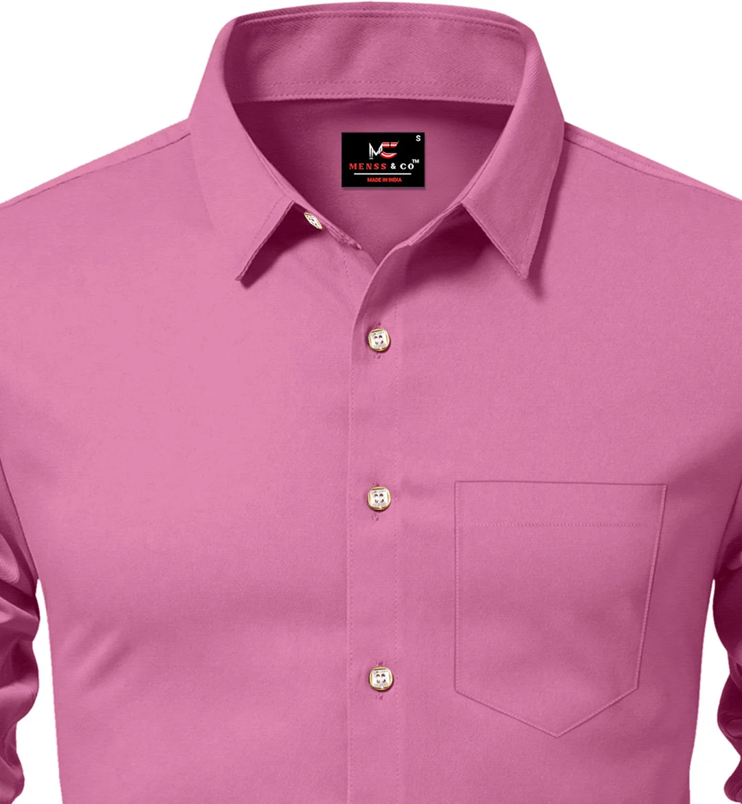 Men Solid Casual Pink Shirt | Stylish Summer Cotton Wear| Affordable Fashion image 4