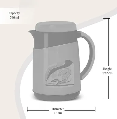 Milton Viva Tuff 750ml Insulated Water Jug, BPA Free Leakproof Stainless Steel Hot & Cold Jug, PU Inner, Ideal for Tea, Coffee, Hot Beverages, Brown thumbnail 5