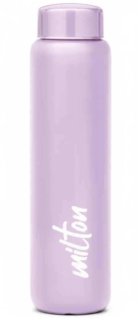 Milton Stainless Steel Water Bottle 1000 ml | Leak Proof Rust Proof | Gym Office School Use | ISI Certified | Purple Color image 1