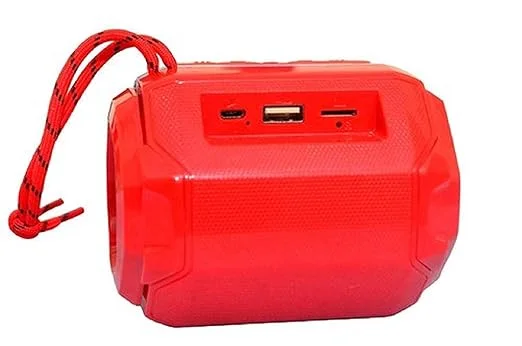 Wireless Bluetooth Speaker | Mini Portable with Bas Rechargeable Red | Travel Speaker for Mobile Laptop Outdoor Use image 2