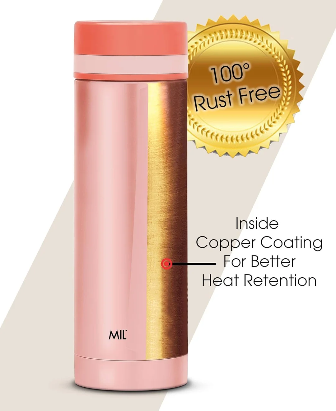 Milton Thermosteel Slim 350 ml Vacuum Insulated Bottle | Leak‑Proof | Travel/Office image 3