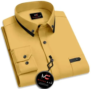 Men’s Self Design Shirt | Yellow Cotton Casual Shirt Summer Wear Stylish Everyday Fit for Men| Light Fabric thumbnail 0