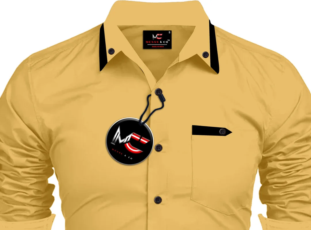 Men’s Self Design Shirt | Yellow Cotton Casual Shirt Summer Wear Stylish Everyday Fit for Men| Light Fabric image 3