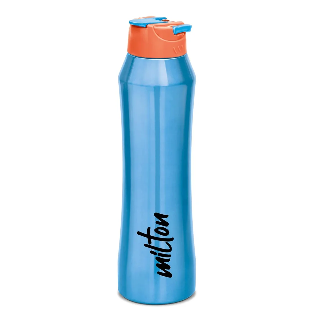 Milton Stark 900 Thermosteel Insulated Water Bottle 790 ml Blue 24 Hours Hot Cold Leak Proof Stainless Steel Bottle image 1