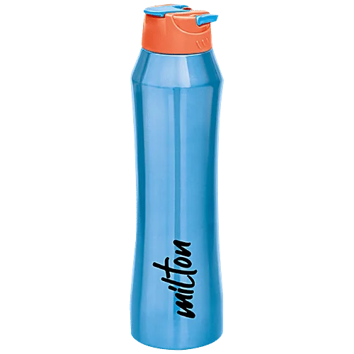 Milton Stark 900 Thermosteel Insulated Water Bottle 790 ml Blue 24 Hours Hot Cold Leak Proof Stainless Steel Bottle image 2