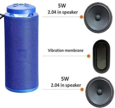 TG112 Bluetooth Speaker | 5W Wireless Portable Audio, USB & TF Support, Blue Mini Speaker for Travel ,Home thumbnail 1