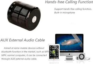  WS-887 Wireless Bluetooth Speaker | 10W Bass, Mic| FM |SD Card | Black thumbnail 1